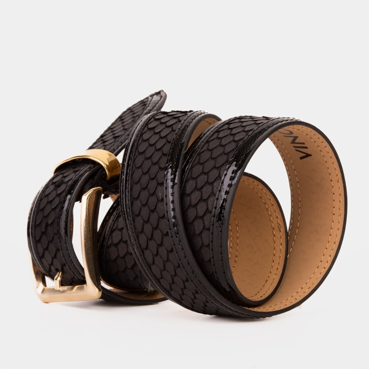 The Imperial Black Leather Belt - TLW Shoes