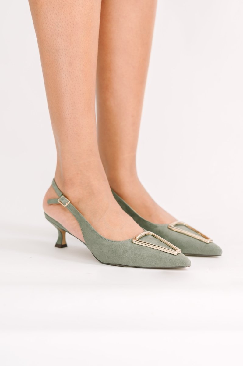 Cecilia Slingback Green - TLW Shoes