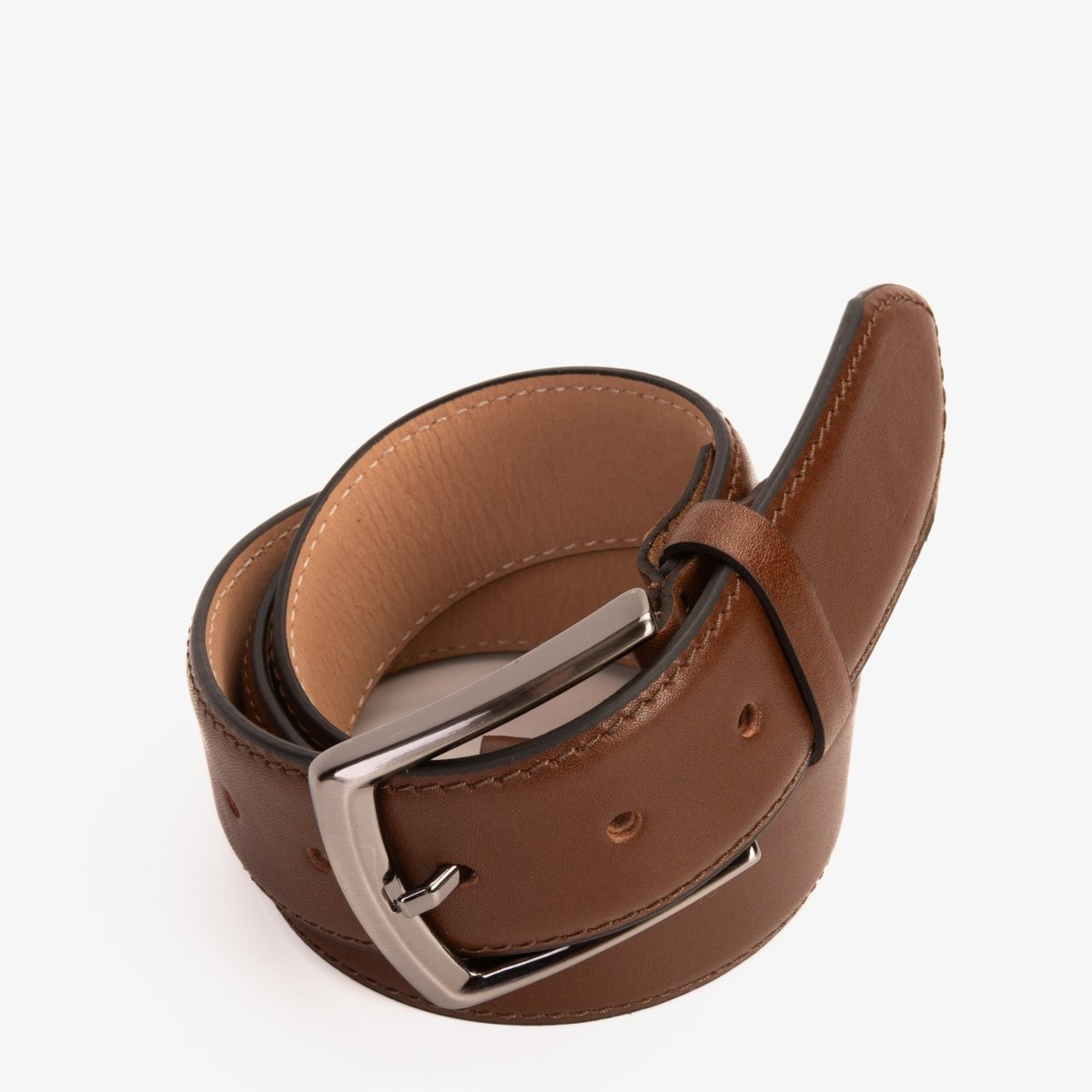The Torino Brown Calfskin Belt - TLW Shoes