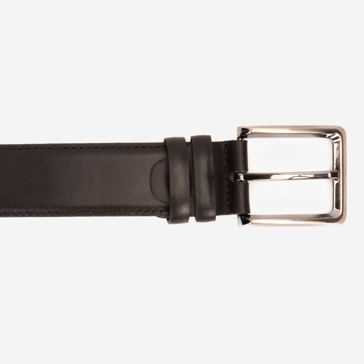 The Torino Black Calfskin Belt - TLW Shoes
