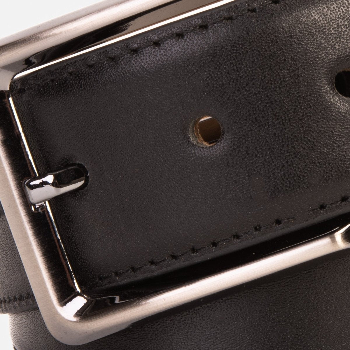 The Torino Black Calfskin Belt - TLW Shoes