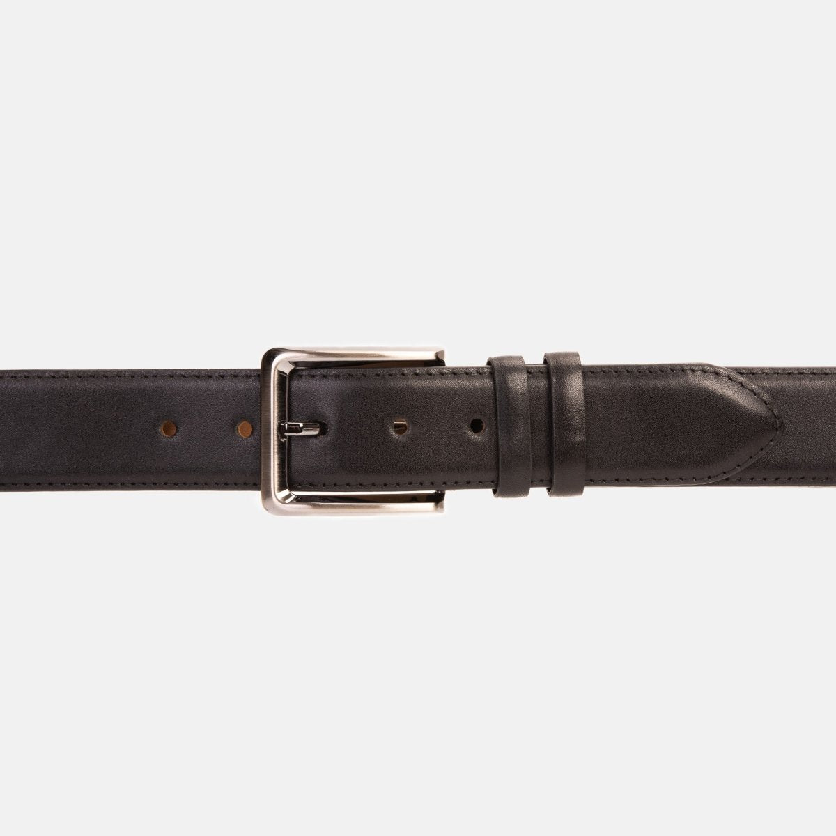 The Torino Black Calfskin Belt - TLW Shoes