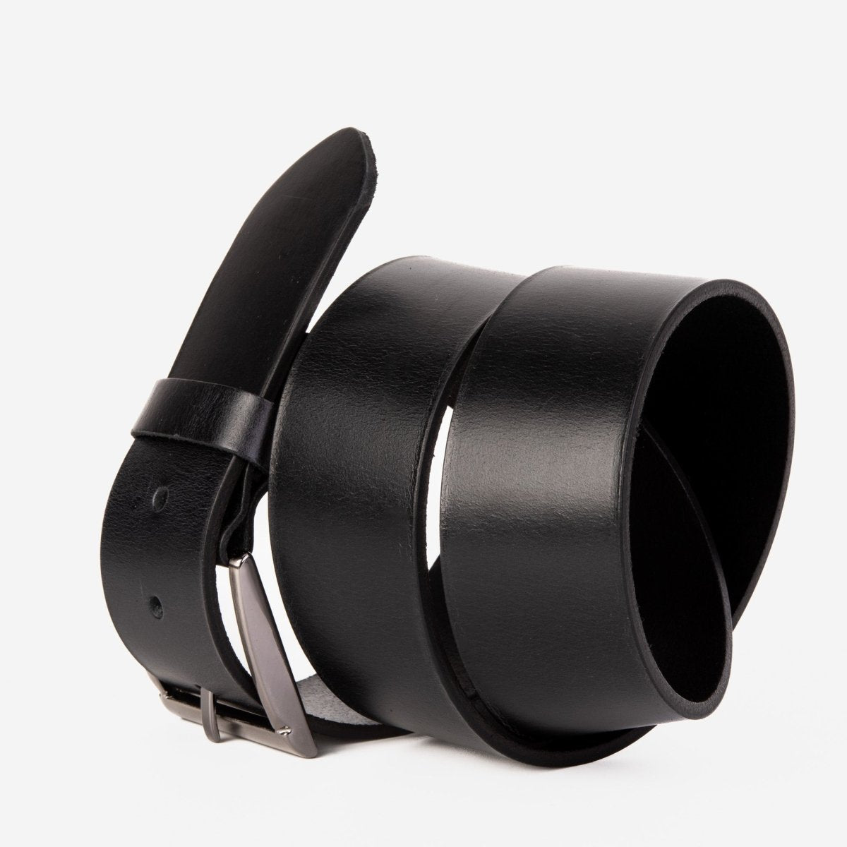 The Prime Black Leather Belt - TLW Shoes