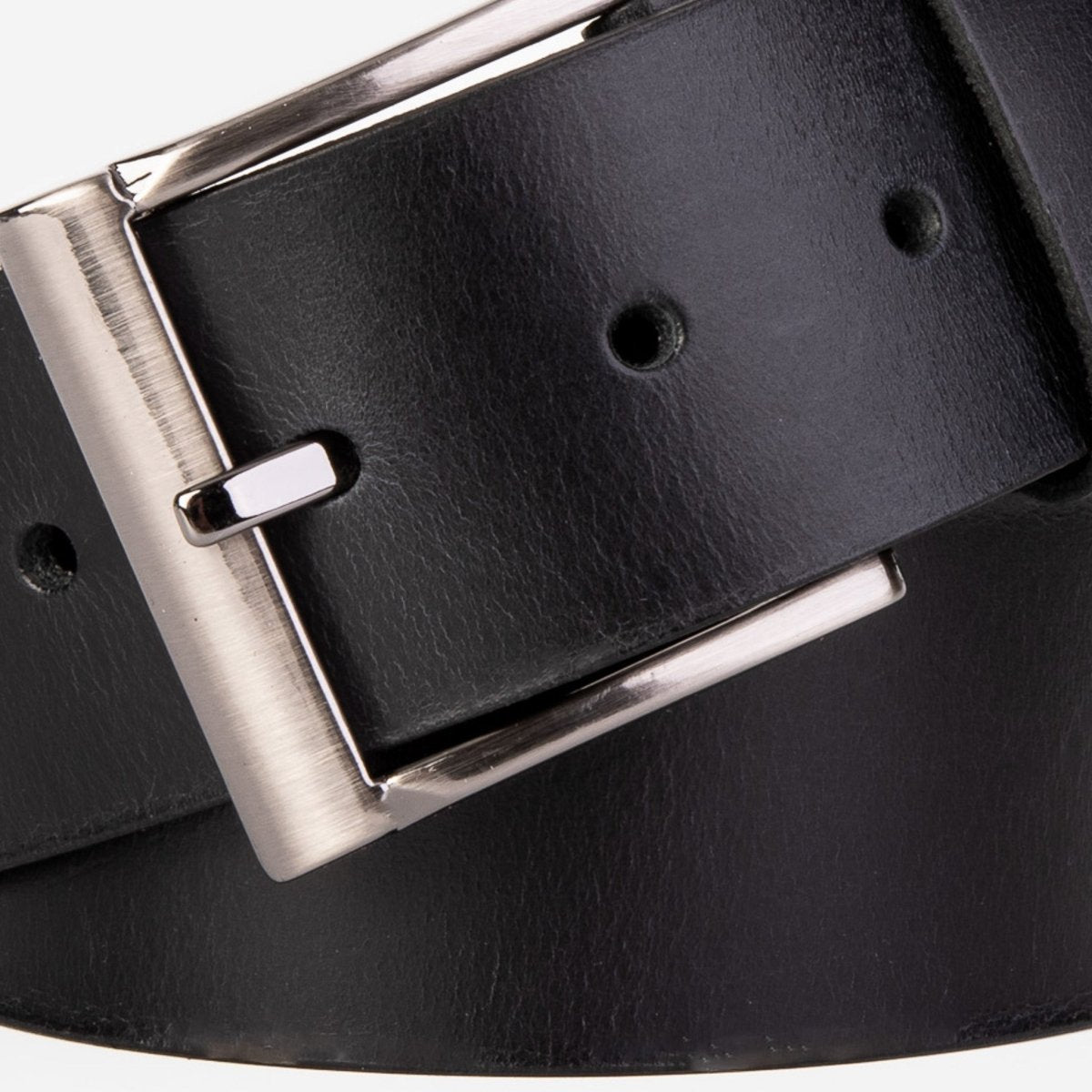 The Prime Black Leather Belt - TLW Shoes