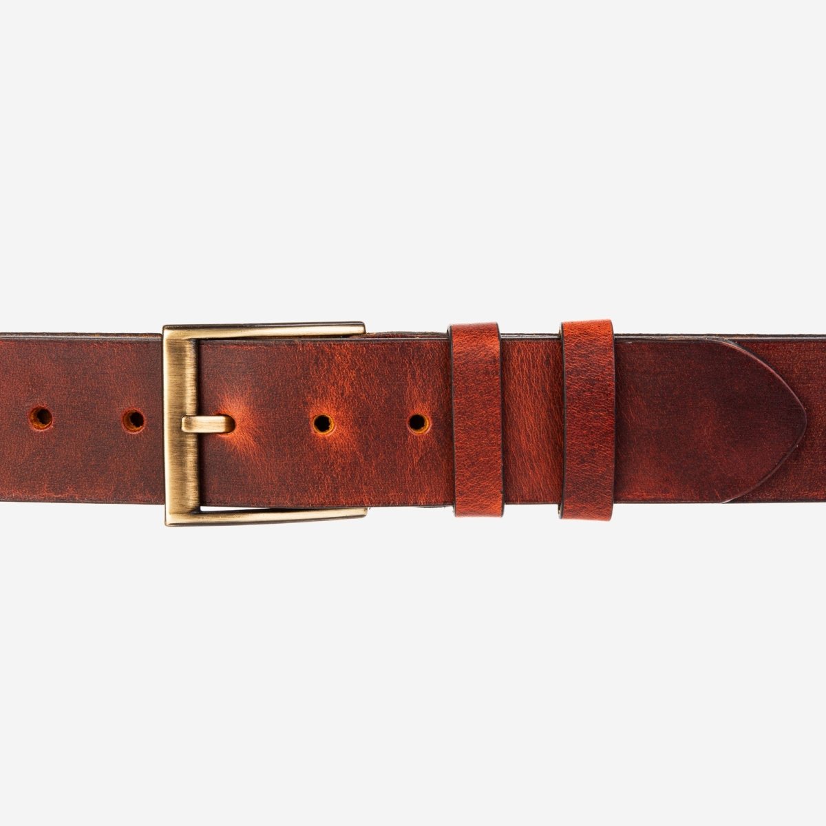 The Prime Burnt Sienna Leather Belt - TLW Shoes