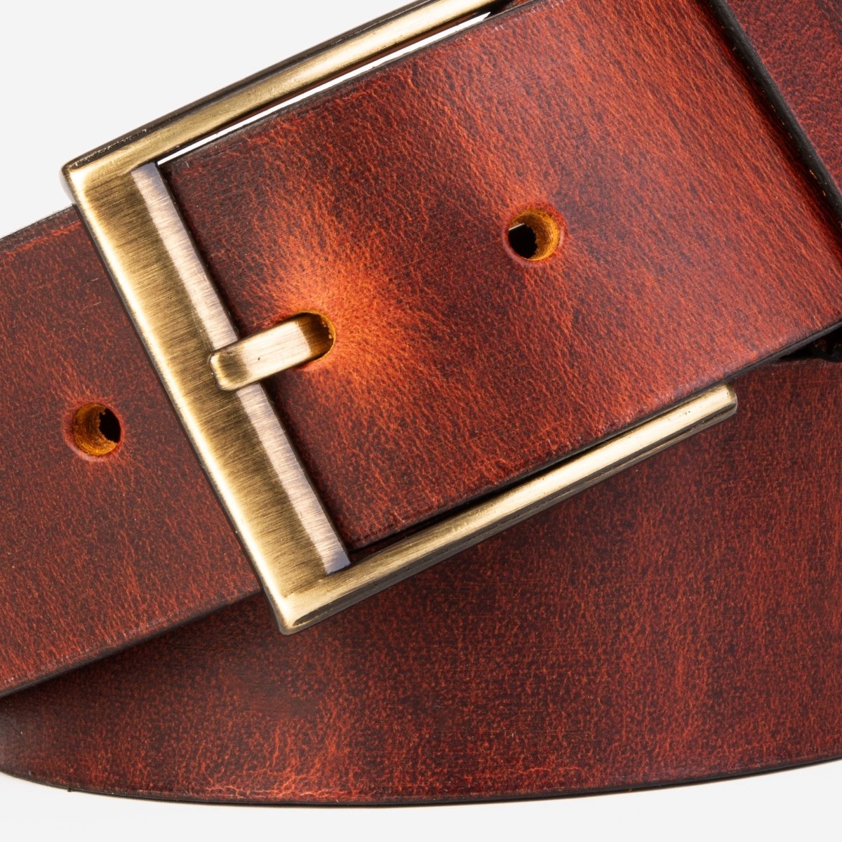 The Prime Burnt Sienna Leather Belt - TLW Shoes