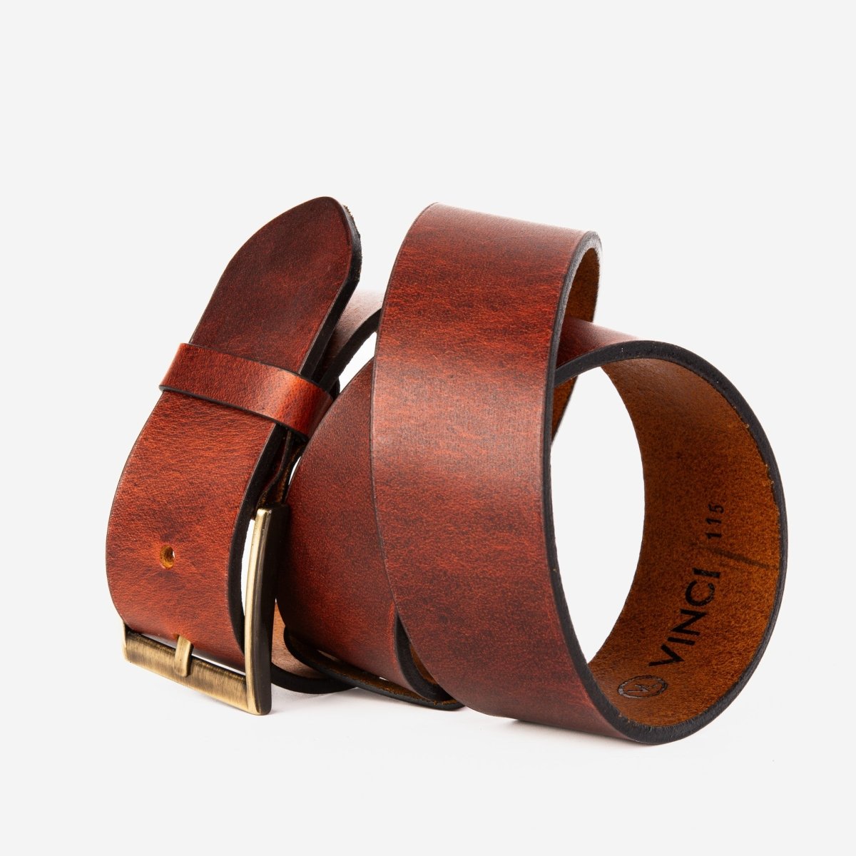The Prime Burnt Sienna Leather Belt - TLW Shoes