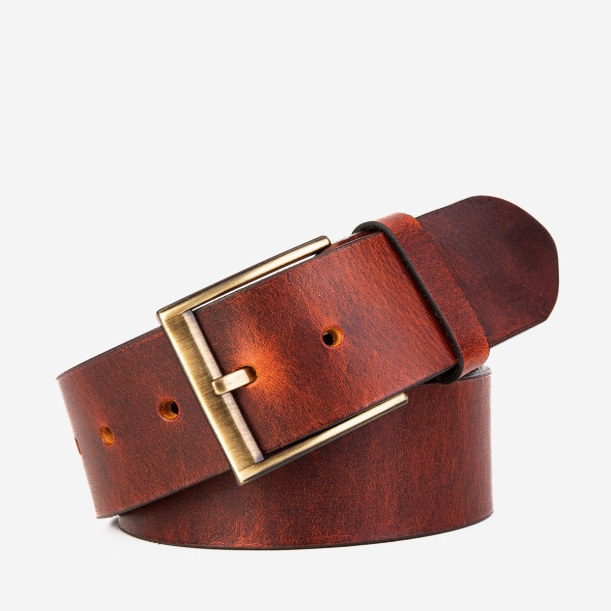 The Prime Burnt Sienna Leather Belt - TLW Shoes