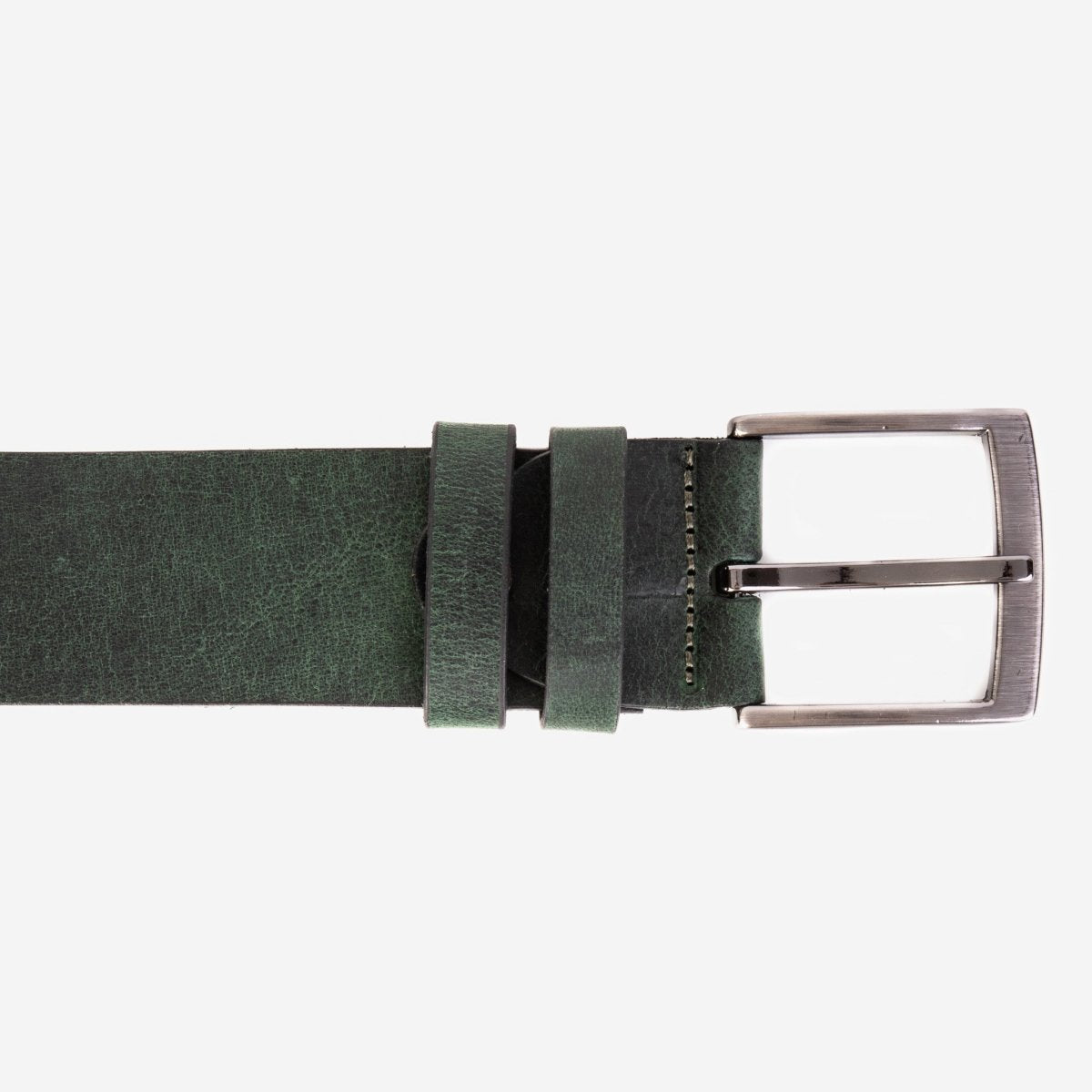 The Prime Forest Green Leather Belt - TLW Shoes