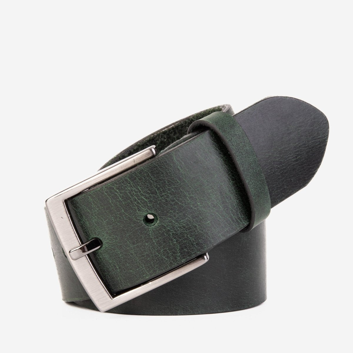 The Prime Forest Green Leather Belt - TLW Shoes