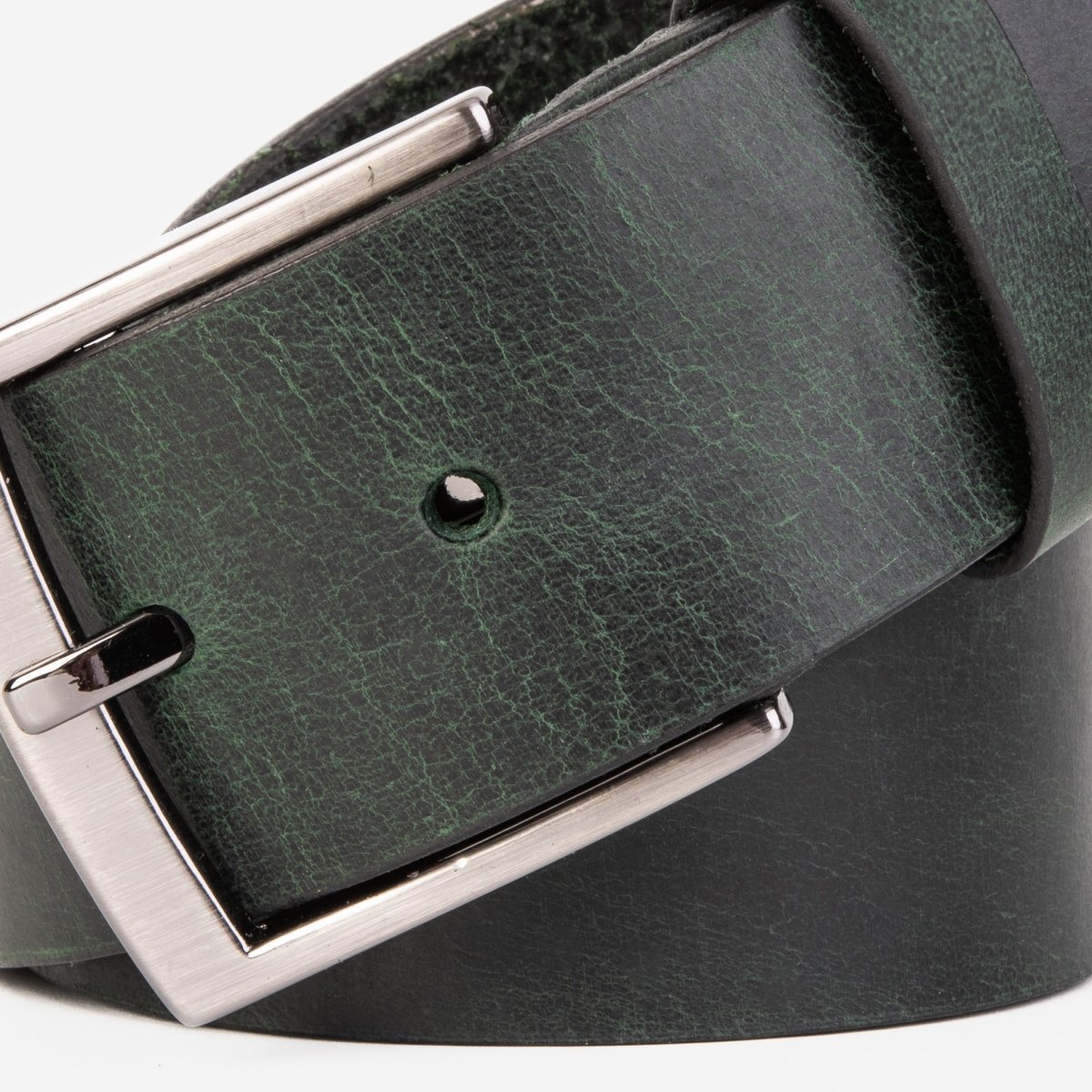 The Prime Forest Green Leather Belt - TLW Shoes