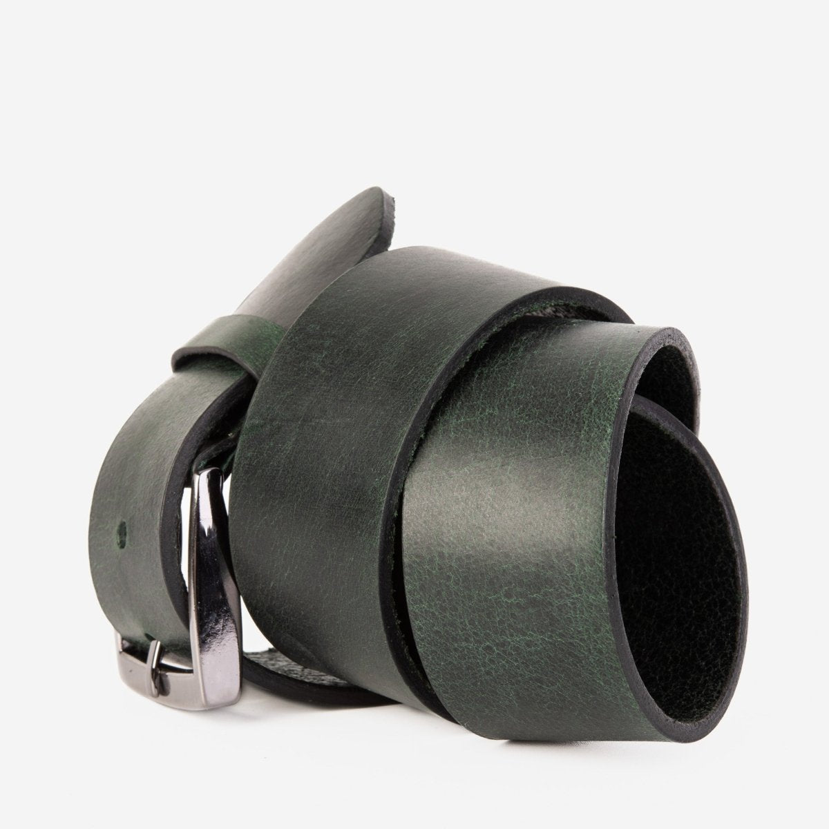 The Prime Forest Green Leather Belt - TLW Shoes