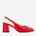 The Potomac Red Leather Slingback Women Sandal - TLW Shoes