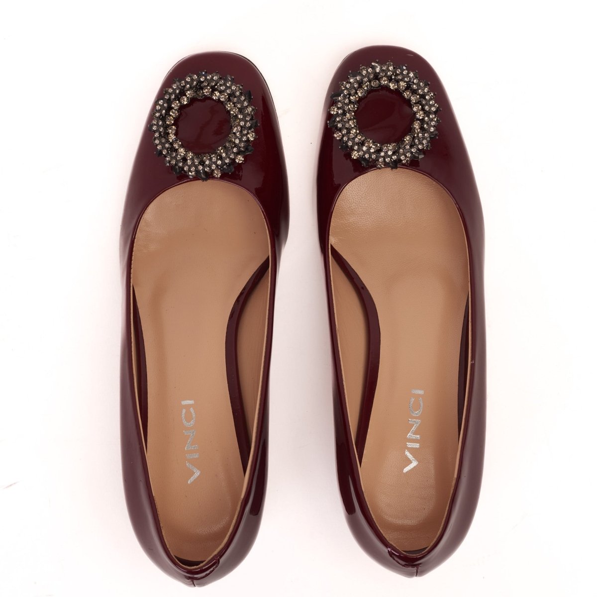 The Danish Burgundy Patent Leather Block Heel Pump Women Shoe - TLW Shoes