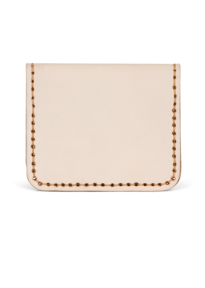 LEATHER CARDHOLDER WALLET // SAND - TLW Shoes