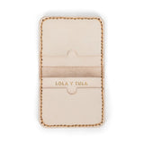LEATHER CARDHOLDER WALLET // SAND - TLW Shoes