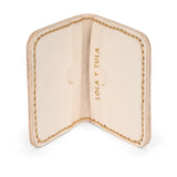 LEATHER CARDHOLDER WALLET // SAND - TLW Shoes