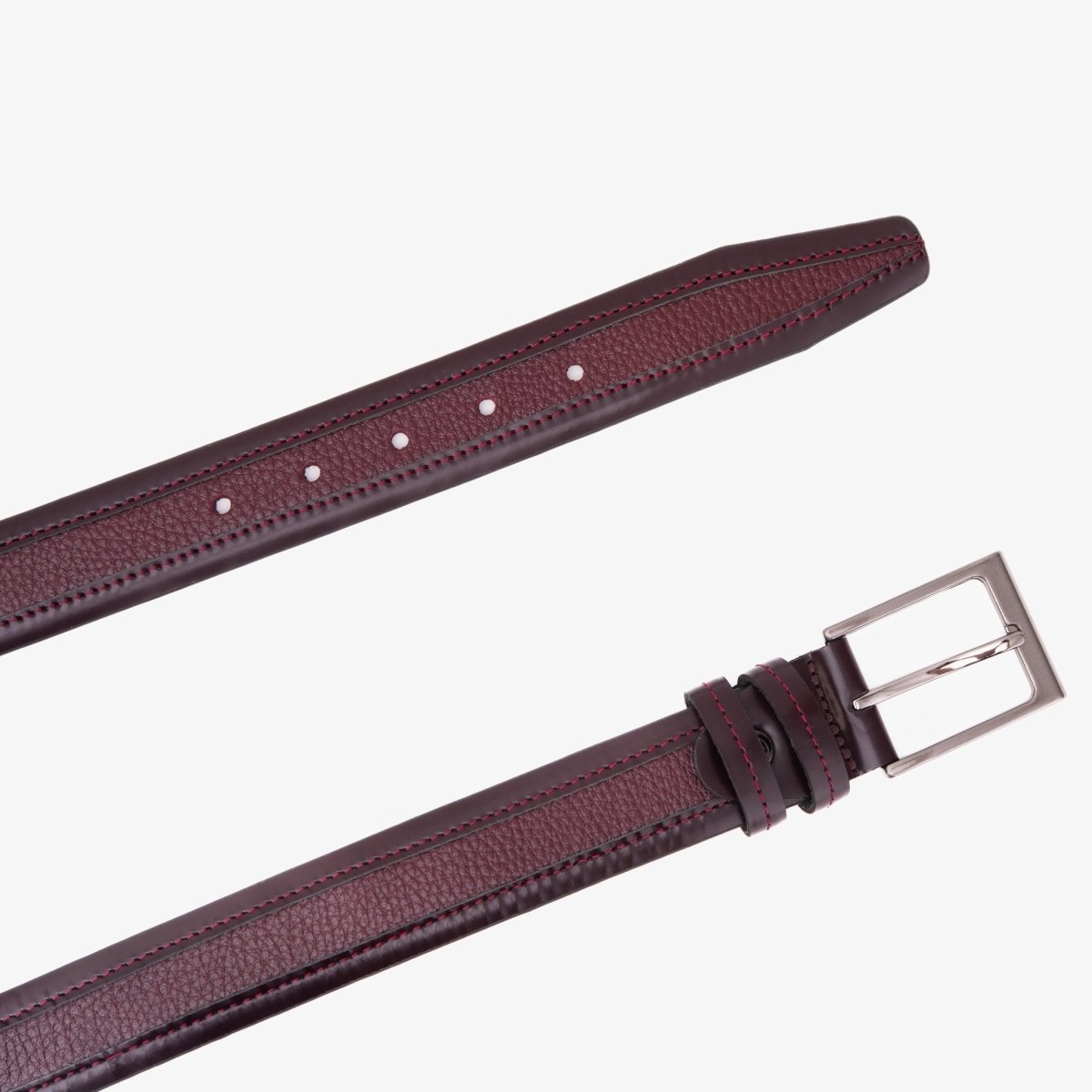 The Everest & Rockwell BurgundyLeather Belt - TLW Shoes