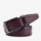 The Everest & Rockwell BurgundyLeather Belt - TLW Shoes