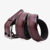 The Everest & Rockwell BurgundyLeather Belt - TLW Shoes