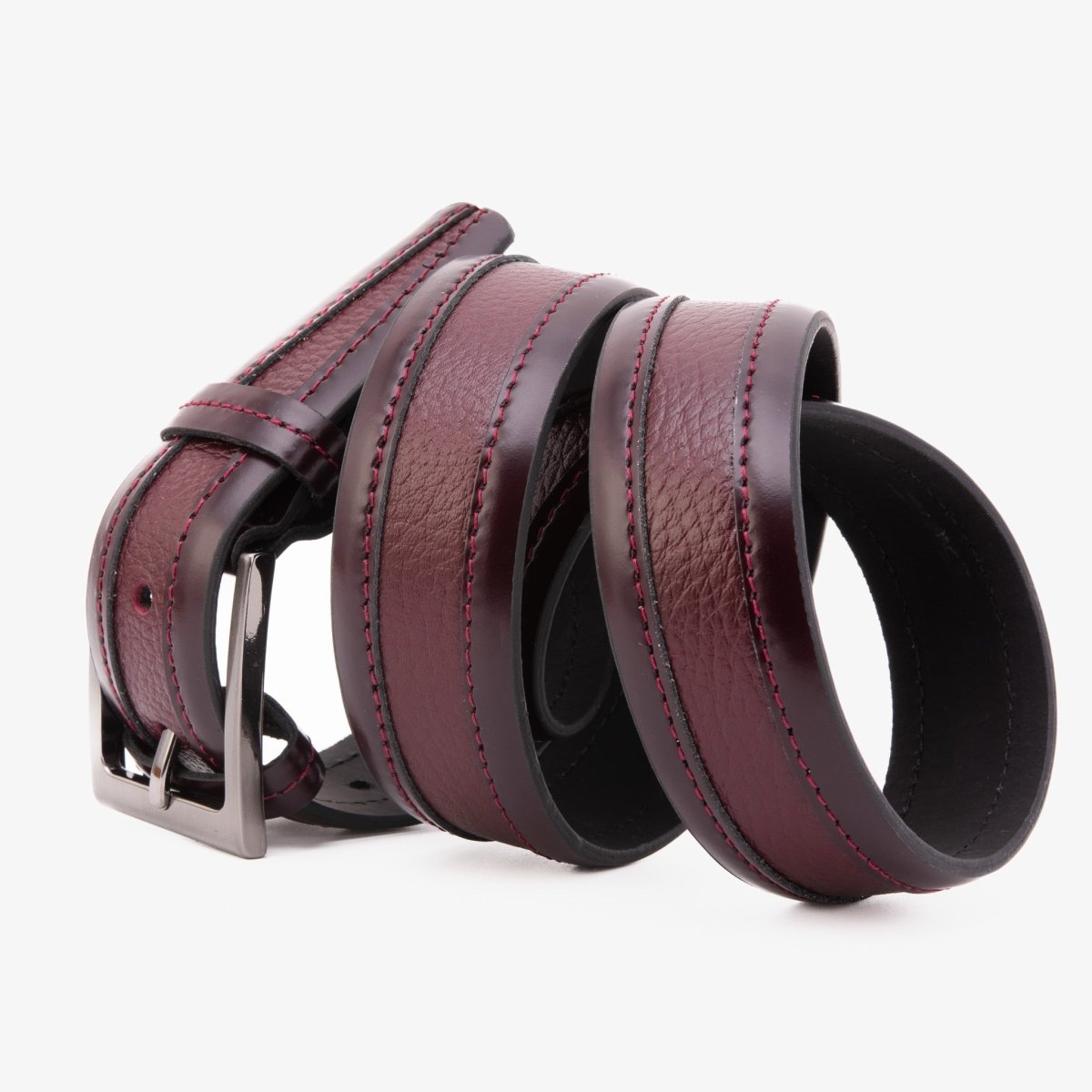 The Everest & Rockwell BurgundyLeather Belt - TLW Shoes