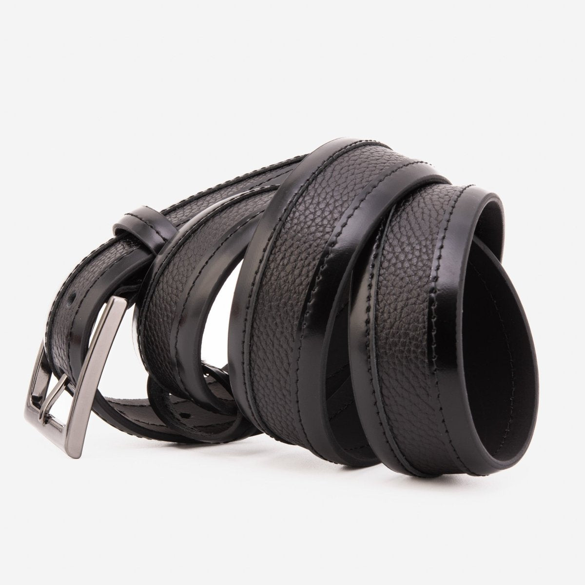 The Everest & Rockwell Black Leather Belt - TLW Shoes