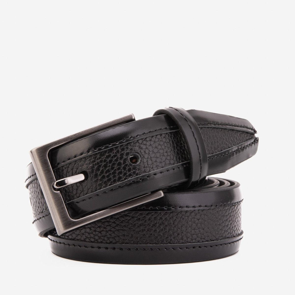 The Everest & Rockwell Black Leather Belt - TLW Shoes