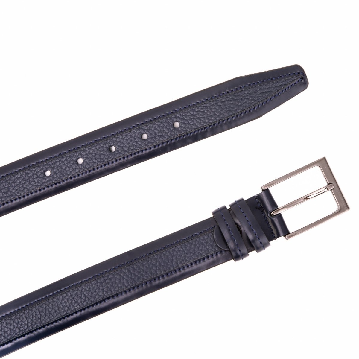 The Everest & Rockwell Navy Blue Leather Belt - TLW Shoes