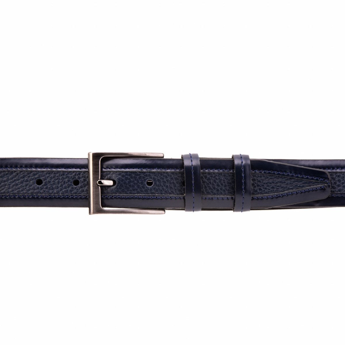 The Everest & Rockwell Navy Blue Leather Belt - TLW Shoes