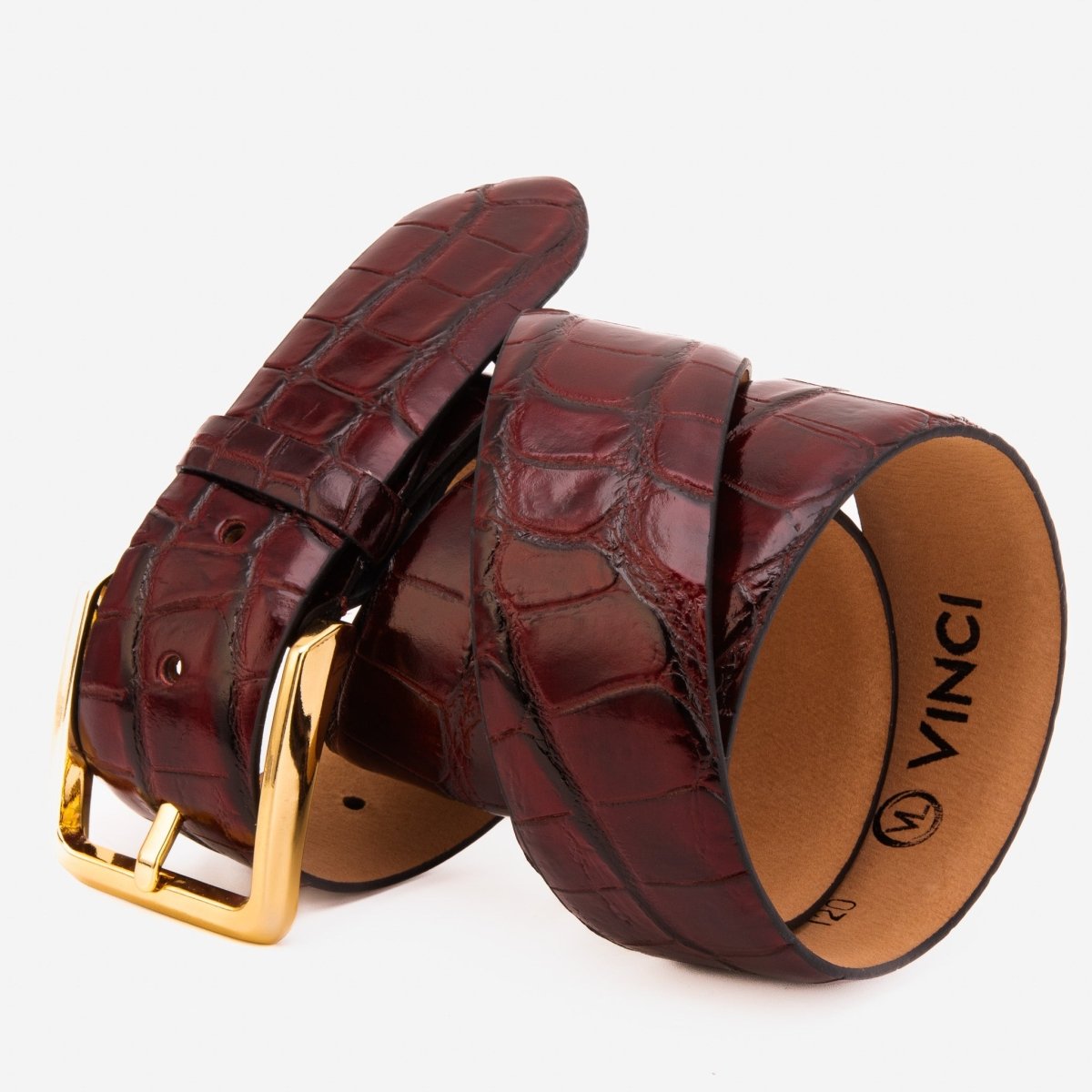 The Strat Burgundy Leather Belt - TLW Shoes