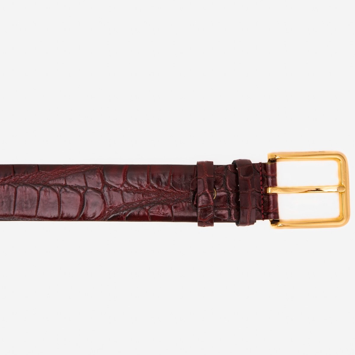 The Strat Burgundy Leather Belt - TLW Shoes