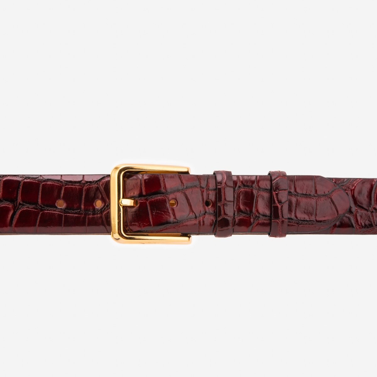 The Strat Burgundy Leather Belt - TLW Shoes