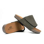 Olive Green Single - Strap Slides - TLW Shoes