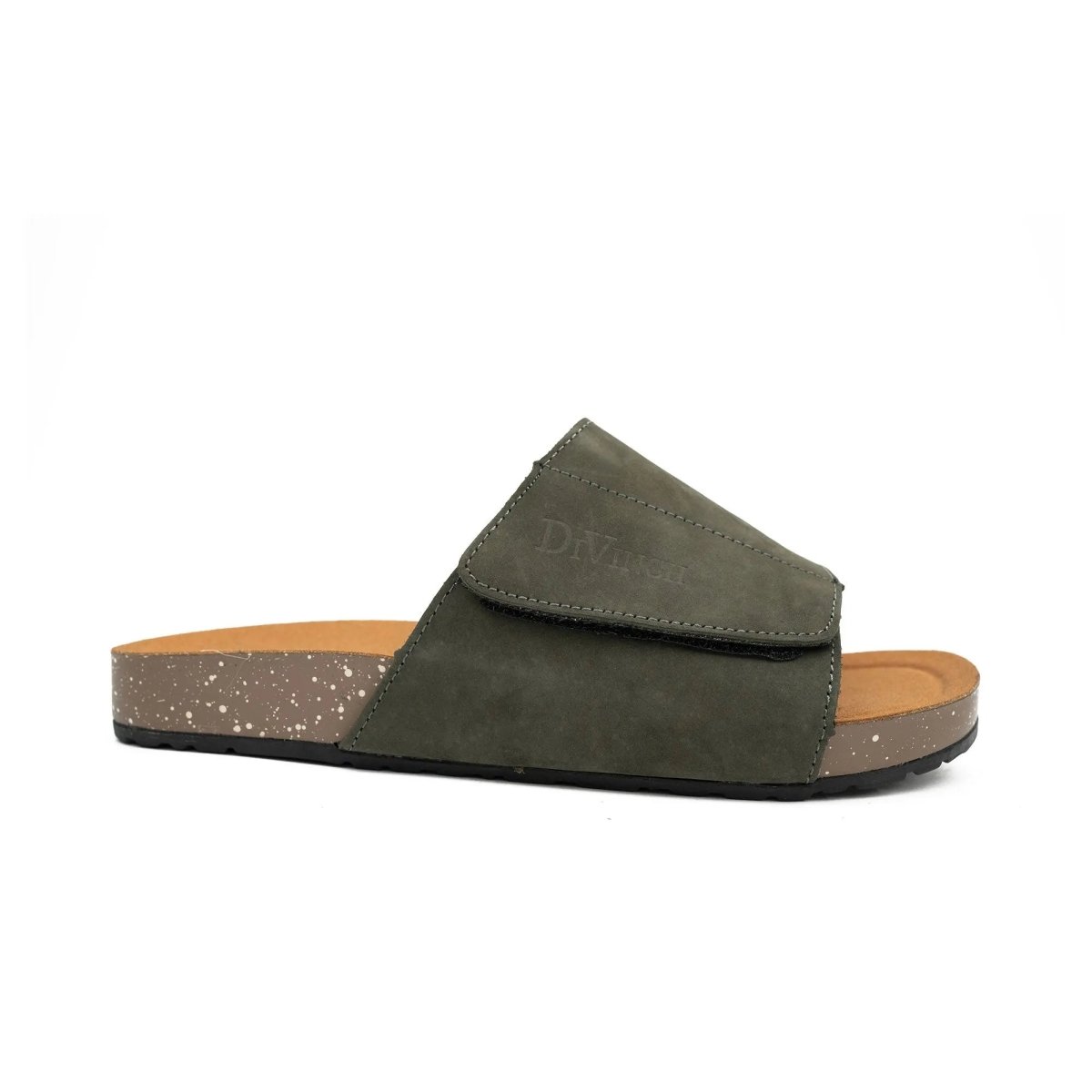 Olive Green Single - Strap Slides - TLW Shoes