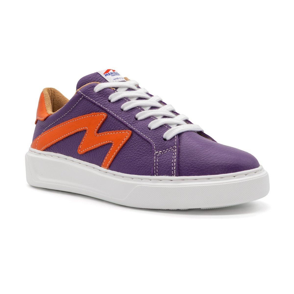 purple and orange two-tone sneakers lightweight casual shoes