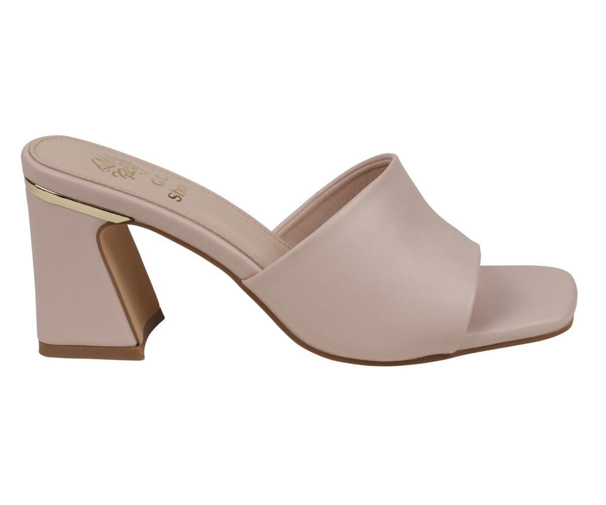 Women's Soho Nude Square Toe Heeled Sandals - TLW Shoes