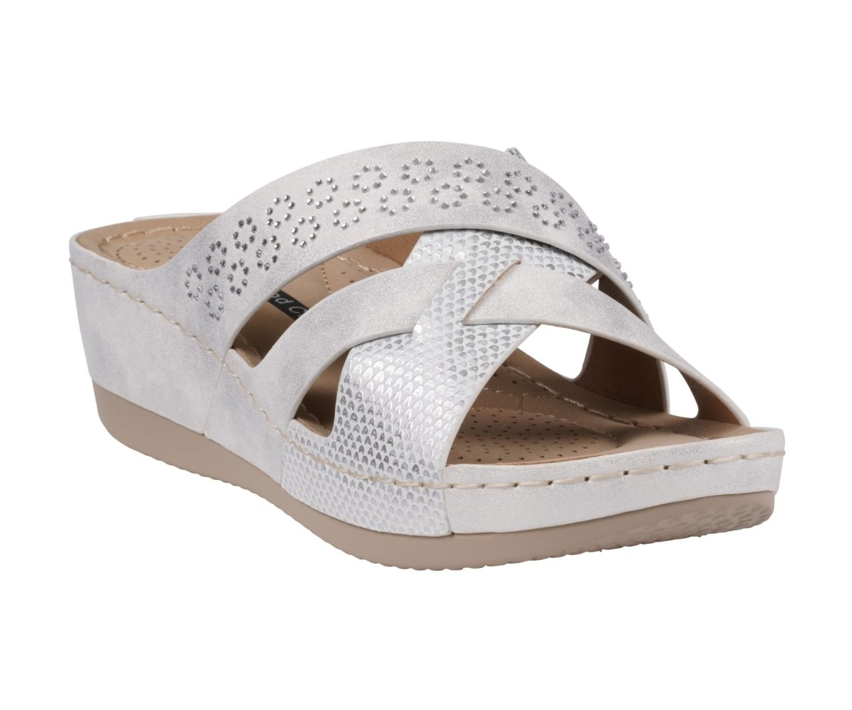 Soraya White Wedge Sandal - TLW Shoes