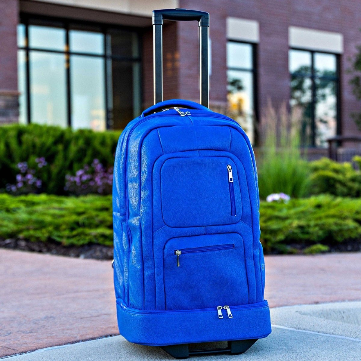 Royal Blue Leather Carry - On Roller Bag (Only 150 Made) - TLW Shoes
