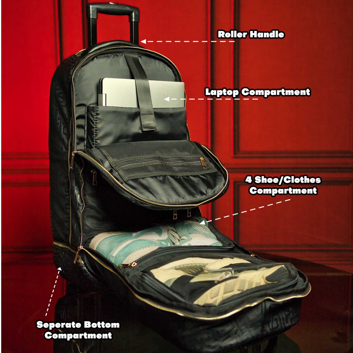 Royal Blue Leather Carry - On Roller Bag (Only 150 Made) - TLW Shoes