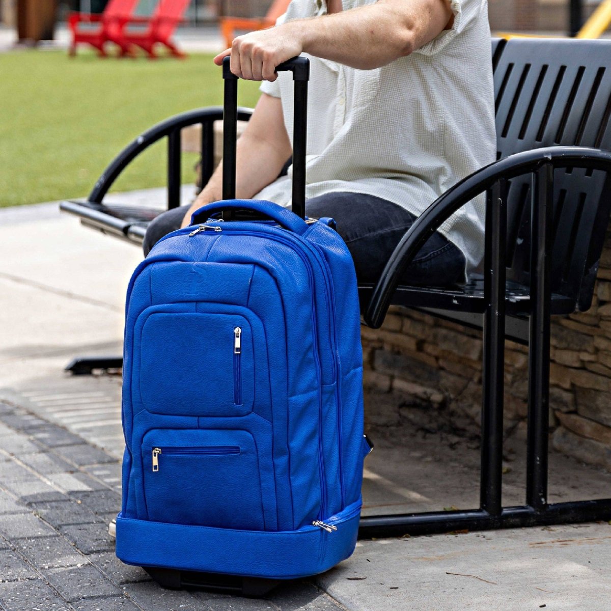 Royal Blue Leather Carry - On Roller Bag (Only 150 Made) - TLW Shoes