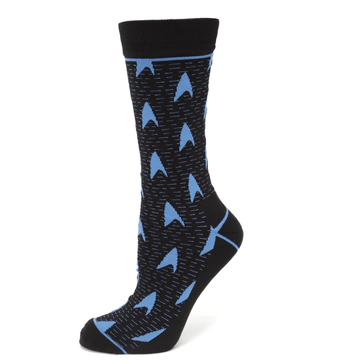 Star Trek Blue Delta Shield Black Men's Socks - TLW Shoes