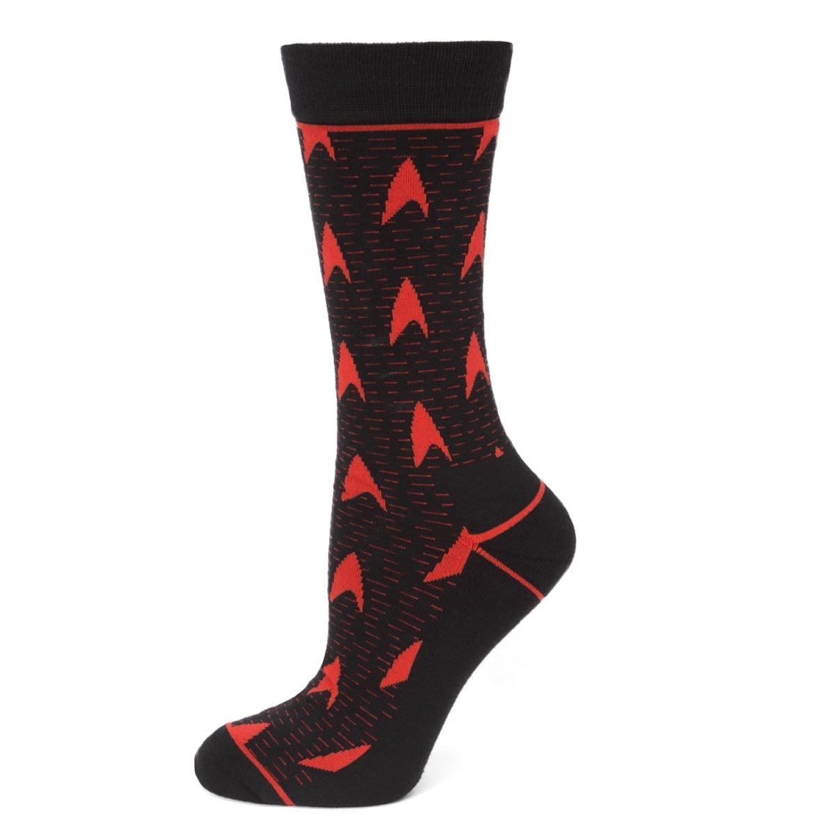 Star Trek Red Delta Shield Black Men's Socks - TLW Shoes