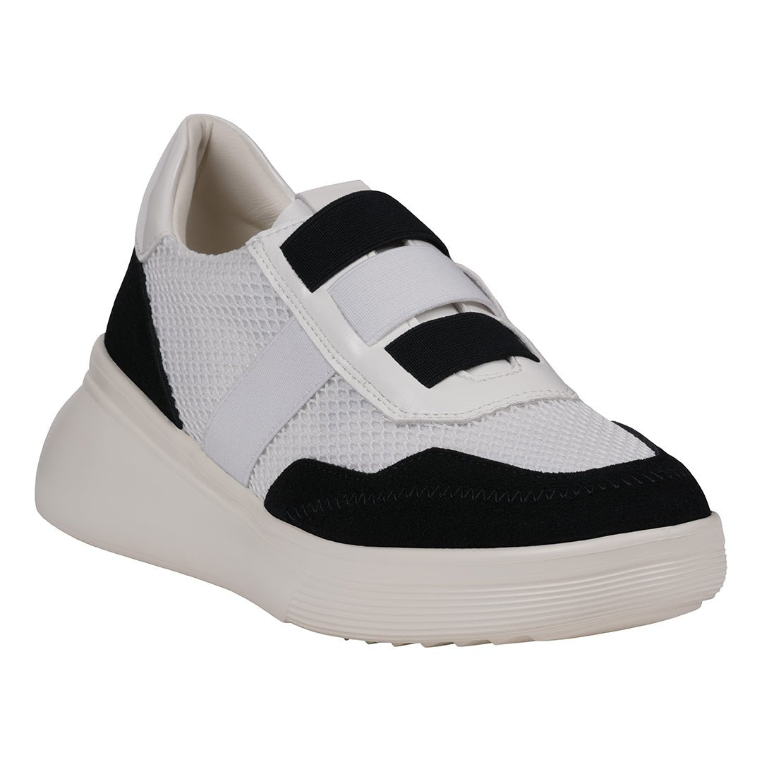 Women's Stefani Black Wedge Sneakers - TLW Shoes