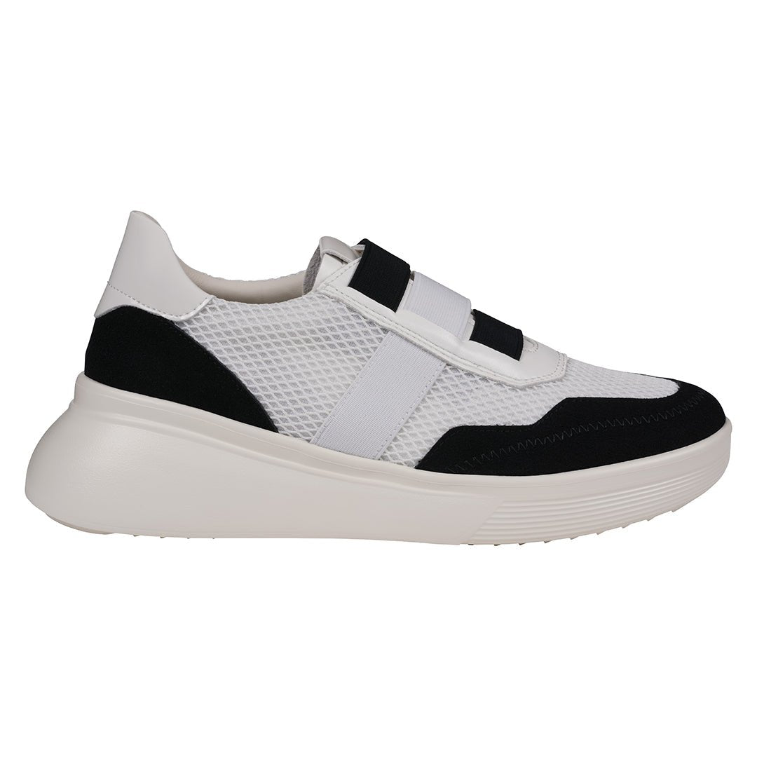 Women's Stefani Black Wedge Sneakers - TLW Shoes