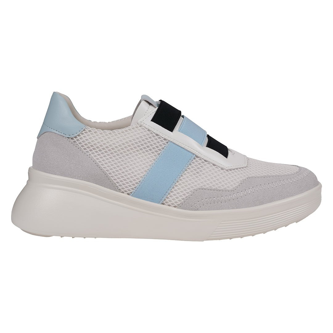 Women's Stefani White Wedge Sneakers - TLW Shoes