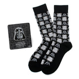 Star Wars Darth Vader and Stormtrooper Black Dress Socks and Darth Vader Lapel Pin Gift Set - TLW Shoes