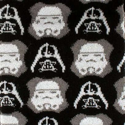Star Wars Darth Vader and Stormtrooper Black Dress Socks and Darth Vader Lapel Pin Gift Set - TLW Shoes