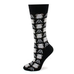Star Wars Darth Vader and Stormtrooper Black Dress Socks and Darth Vader Lapel Pin Gift Set - TLW Shoes