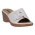 Women's Teri White Wedge Sandals - TLW Shoes
