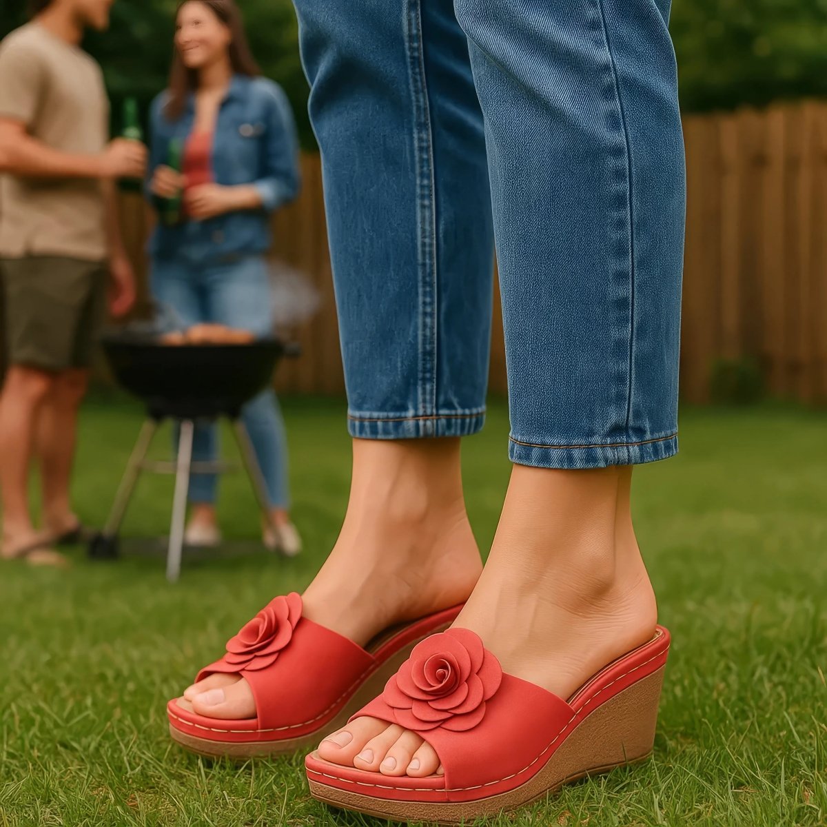 Women's Tokyo Black Wedge Sandals - TLW Shoes